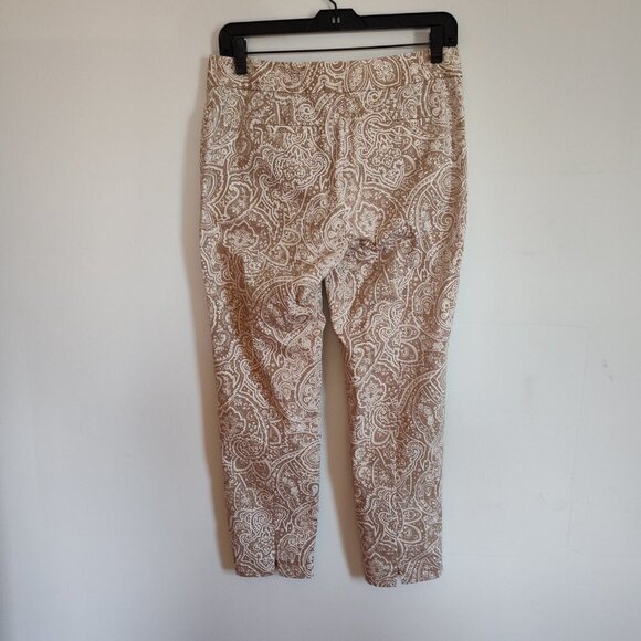 Ladies Petite SZ 4P Charter Club Beige/Ivory Ankle Pant - Picture 2 of 5